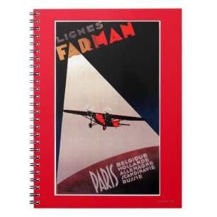 Cuaderno Poste del promo del monoplano de Farman 300 de las