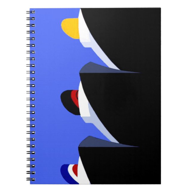 Cuaderno Poster Art Deco de los buques de crucero de época (Frente)