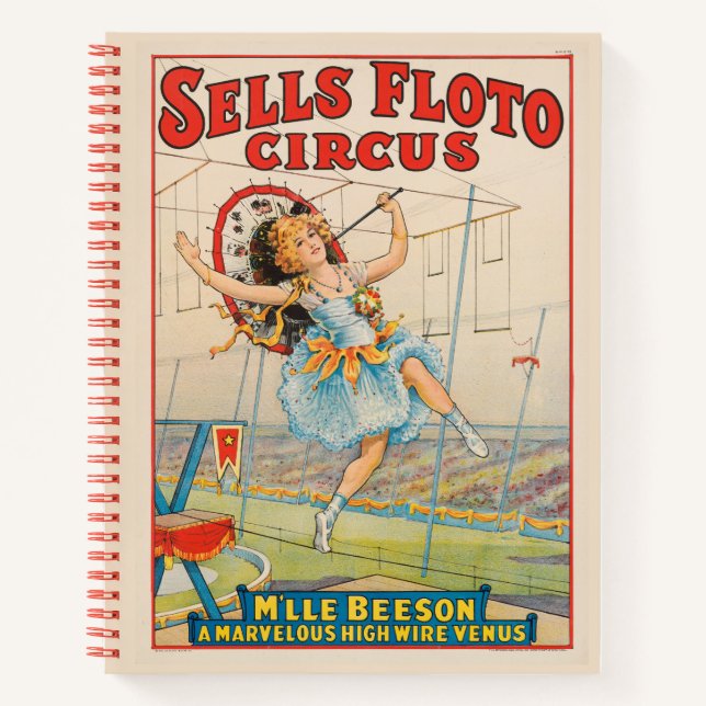 Cuaderno Poster Circo De Caminante De Ropa Estrecha Con Par (Anverso)