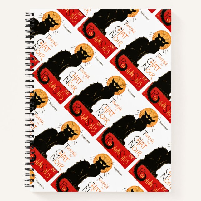 Cuaderno Póster Clásico Gato Negro Steinlen Chat Noir Franc (Anverso)