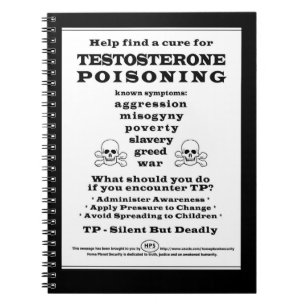 Cuaderno Poster de advertencia de envenenamiento por testos