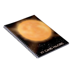 Cuaderno Póster de arte del espacio del Sol VY Canis Majori