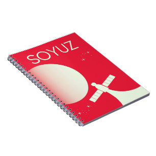 Cuaderno póster de arte espacial Soyuz