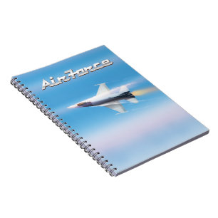 Cuaderno Póster de avión de combate de la Fuerza Aérea