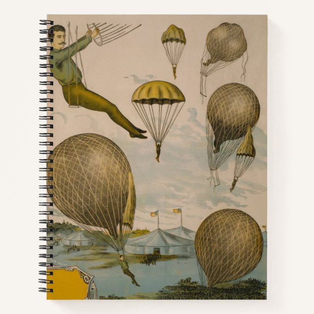 Cuaderno Poster De Circo De Un Balón Aéreo (Anverso)