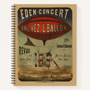 Cuaderno Poster De Circo Francés De Dos Artistas En Aeronav