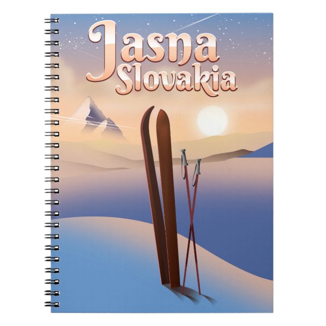 Cuaderno Póster de esquí de Jasna, Eslovaquia. (Frente)
