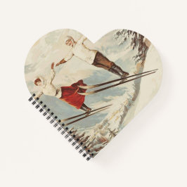 Cuaderno Poster de esquí francés Chamonix Mont Blanc Vintag