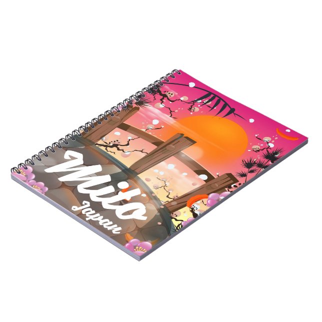 Cuaderno Póster de flor de Mito Japón. (Lado Izquierdo)