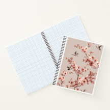 Póster de grulla con flor de cerezo