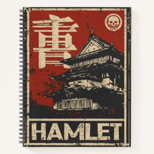 Cuaderno Poster de Hamlet Shakespeare - Ukiyo-e japonés