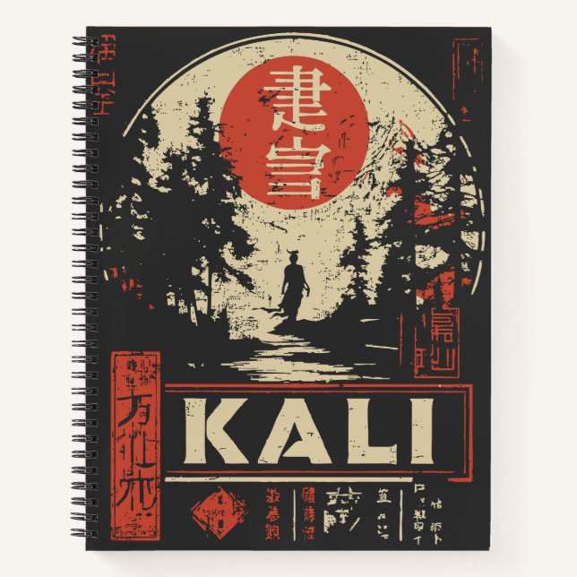 Cuaderno Poster de la diosa de Kali - Estilo Ukiyo-e japoné (Anverso)