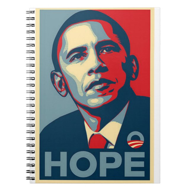 Cuaderno Poster de la esperanza de Barack Obama (Frente)