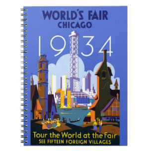 Cuaderno Poster de la Feria Mundial de Chicago 1934