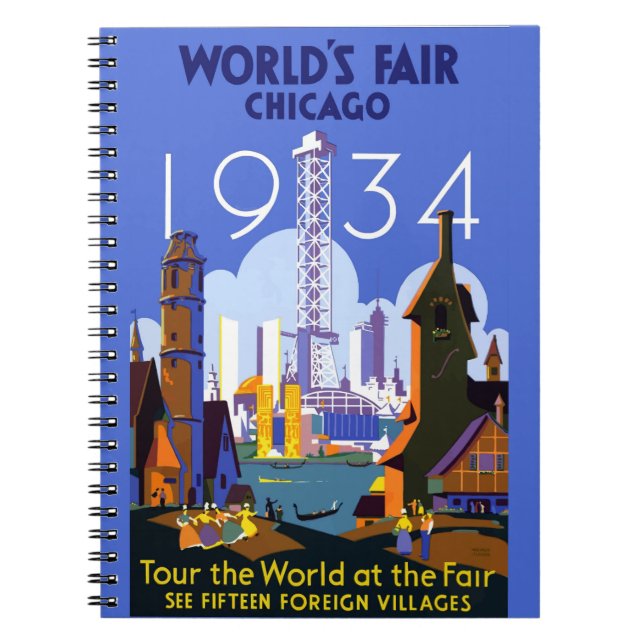 Cuaderno Poster de la Feria Mundial de Chicago 1934 (Frente)