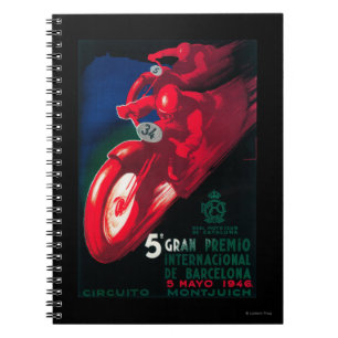 Cuaderno Poster de la motocicleta de 5 Gran Premio