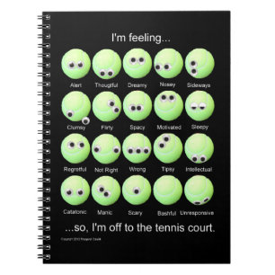 Cuaderno Poster de los humores del tenis