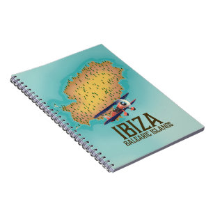 Cuaderno Póster de mapa de Ibiza Islas Baleares