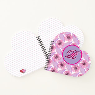 Cuaderno Póster de patrón floral de acuarela personalizado