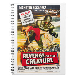 Cuaderno Póster de película de estilo vintage de criatura m