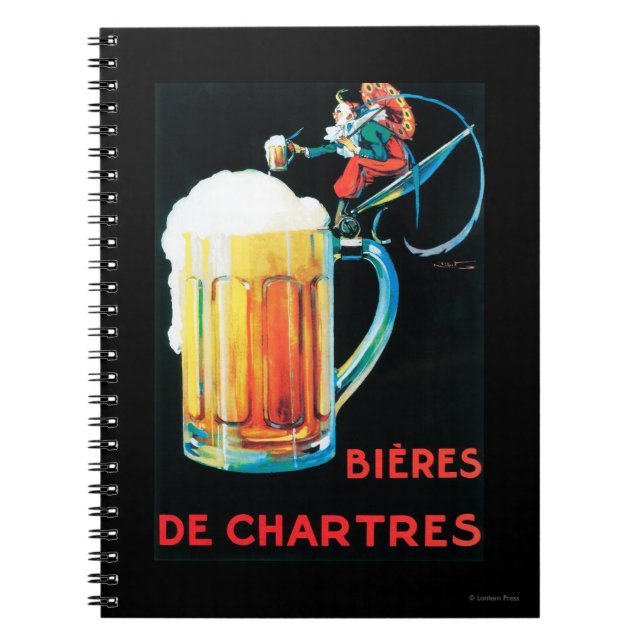 Cuaderno Poster de promoción de cervezas de Chartres (Frente)