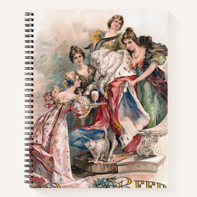 Cuaderno Poster de publicidad de cerveza de época (Anverso)