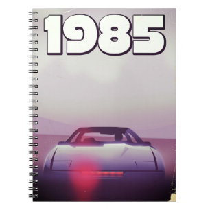 Cuaderno póster de supercoche vintage de 1985