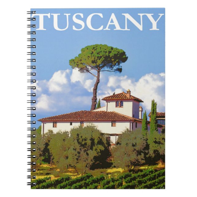 Cuaderno Poster de Toscana Italia (Frente)