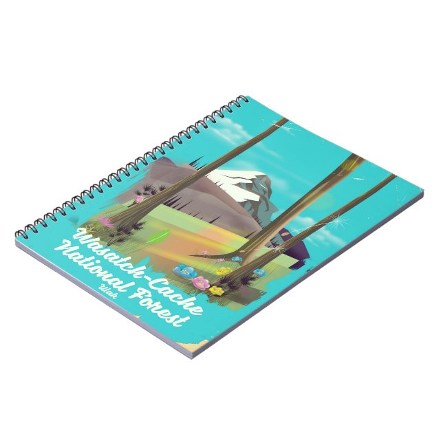 Cuaderno Poster de vacaciones de Wasatch Cache National For (Lado Izquierdo)