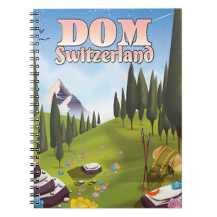 Cuaderno Póster de viaje a Dom Suiza