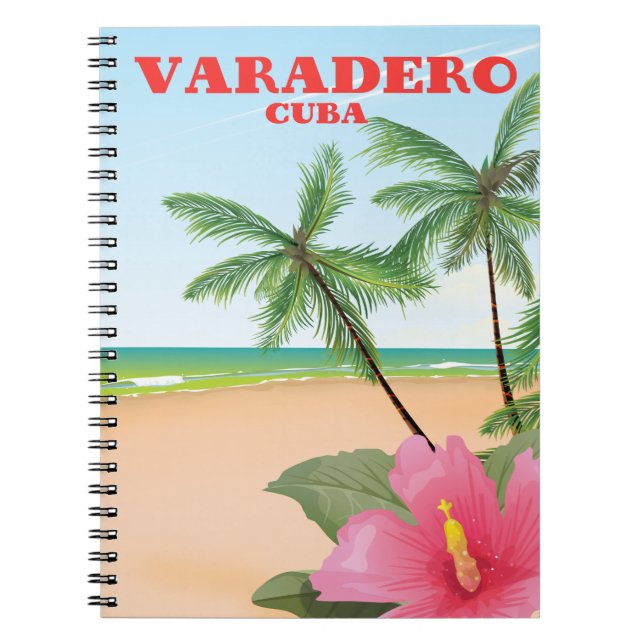 Cuaderno Póster de viaje a la playa cubana de Varadero (Frente)