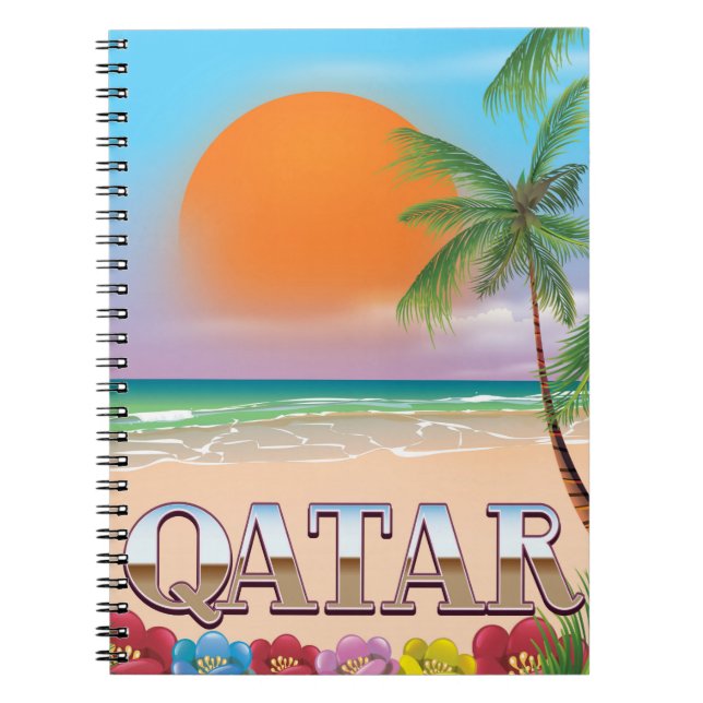Cuaderno Póster de viaje a Qatar (Frente)