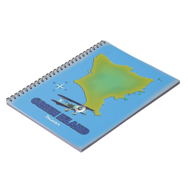 Cuaderno Póster de viaje de la Isla Verde Taiwán. (Lado Izquierdo)
