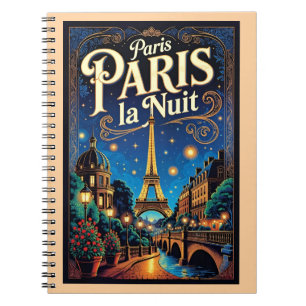 Cuaderno Póster de viaje de París,