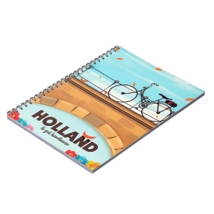 Cuaderno Póster de viaje en bicicleta de Holanda "Ik zal ha