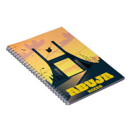 Cuaderno Póster de viaje vintage de la puerta de la ciudad 