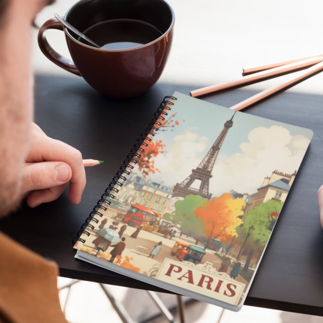 Cuaderno Poster de Viajes de la Torre Eifel de París (Subido por el creador)