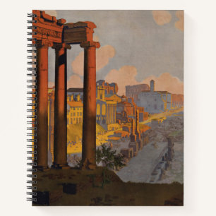 Cuaderno Poster De Viajes Vintage Del Foro Romano Al Amanec