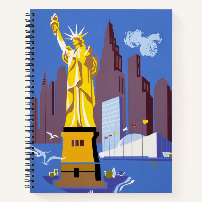 Cuaderno Poster De Viajes Vintage Para Allegheny Airlines (Anverso)