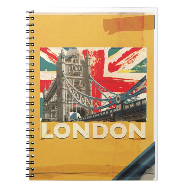 Cuaderno Poster de Vintage London (Frente)