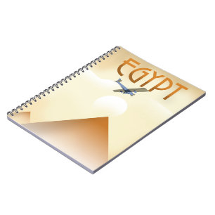 Cuaderno Póster de vuelo de estilo vintage de Egipto