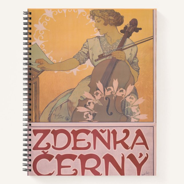Cuaderno Póster de Zdenka Cerny por Alphonse Mucha  (Anverso)