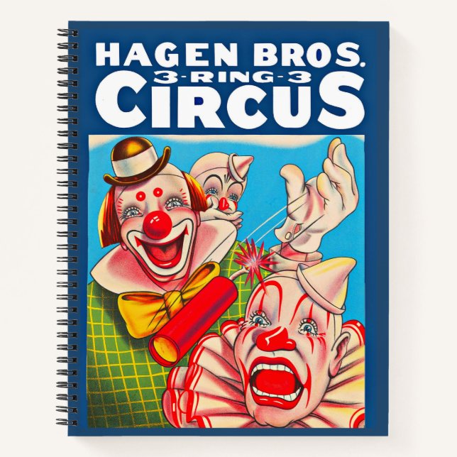 Cuaderno poster del circo de Hagen Brothers de los años 195 (Anverso)