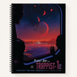 Cuaderno Poster del espacio retro - Los espectadores observ