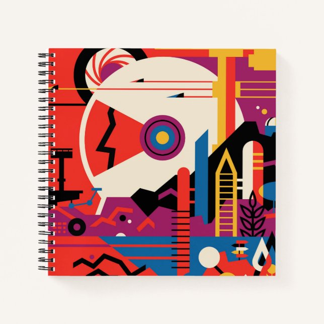 Cuaderno Poster del Espacio Retro - Programa de Exploración (Anverso)