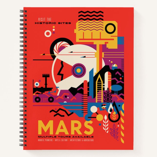 Cuaderno Poster del Espacio Retro - Programa de Exploración (Anverso)