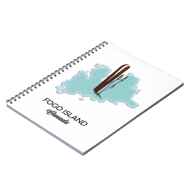 Cuaderno póster del mapa de la isla Fogo Canadá (Lado Izquierdo)