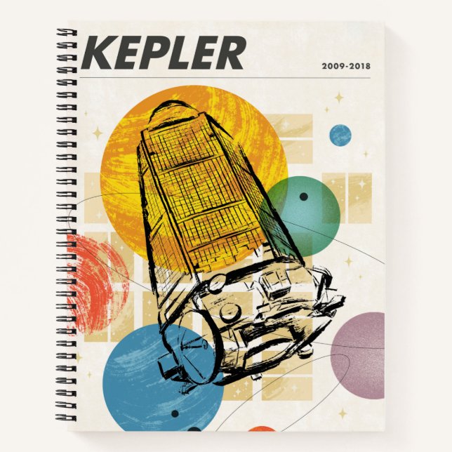 Cuaderno Poster del telescopio espacial Kepler. (Anverso)