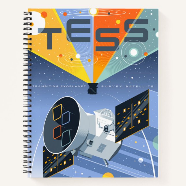 Cuaderno Poster del telescopio espacial Tess. (Anverso)