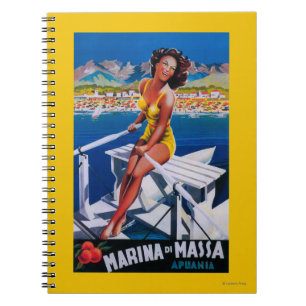 Cuaderno Poster del viaje del puerto deportivo de Massa